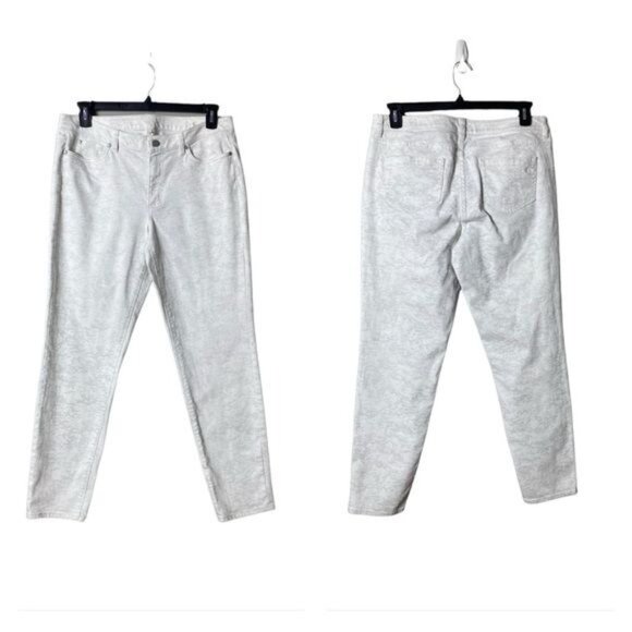 Two by Vince Camuto Camo Jeans Plus Size 14 White Straight Leg - Picture 1 of 8